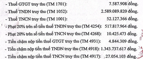 Dệt NTT bị xử phạt thuế hơn 4,5 tỷ đồng - vượt cả lợi nhuận 9 tháng