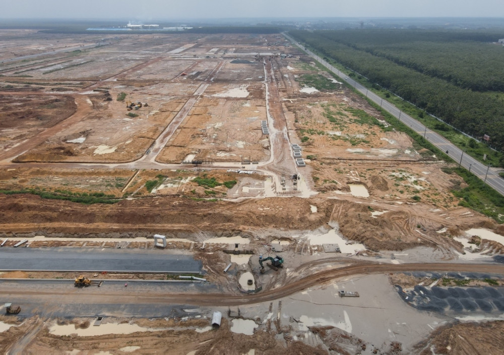 Cập nhật tiến độ san lấp mặt bằng của dự án sân bay Long Thành