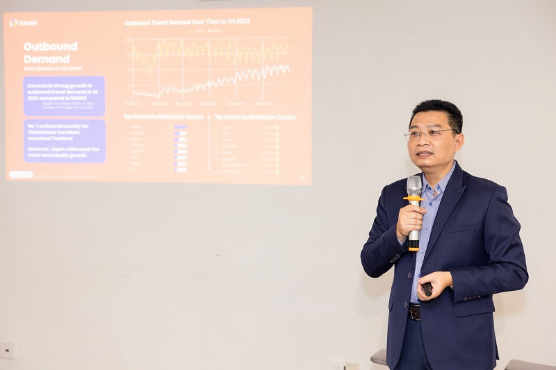 Ông Nguyễn Huy Hoàng - General Manager Klook Việt Nam chia sẻ về nghiên cứu các xu hướng du lịch 2023 của người Việt