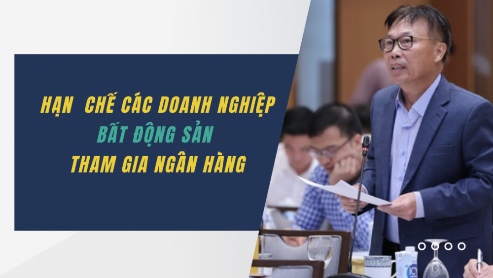 Ông Lê Tự Minh: Không cho hoặc hạn chế các doanh nghiệp bất động sản tham gia ngân hàng