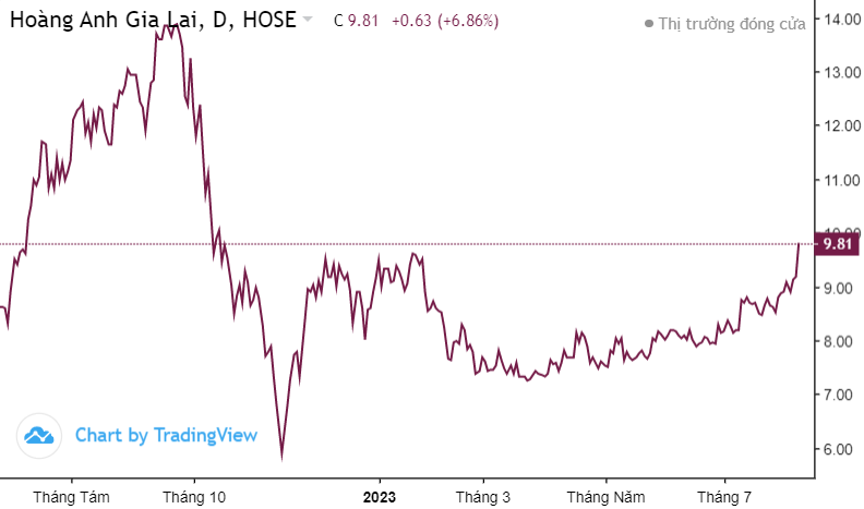 Giá heo tăng mạnh, ngược sóng DBC - HAG, 1 cổ phiếu miệt mài giảm suốt 2 năm