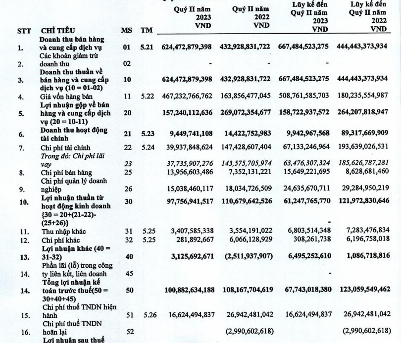 Hải Phát (HPX) báo lãi lớn quý 2/2023, nợ vay giảm 17,5%