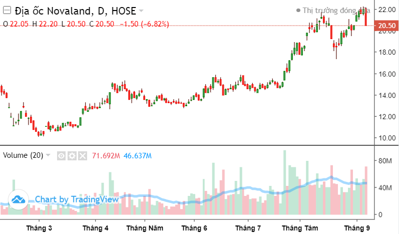 Cổ phiếu Novaland (NVL) bị 
