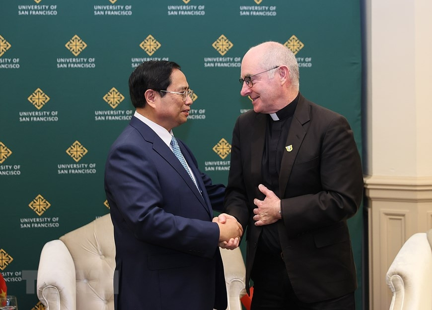Thủ tướng Phạm Minh Chính tới thăm và phát biểu tại Đại học Georgetown