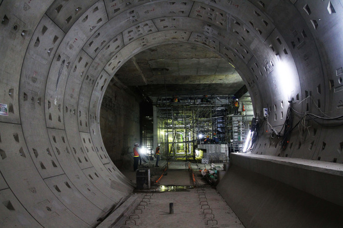 Hai đường hầm metro này là công trình đầu tiên tại TP.HCM sử dụng công nghệ đào ngầm bằng robot TBM của Nhật Bản