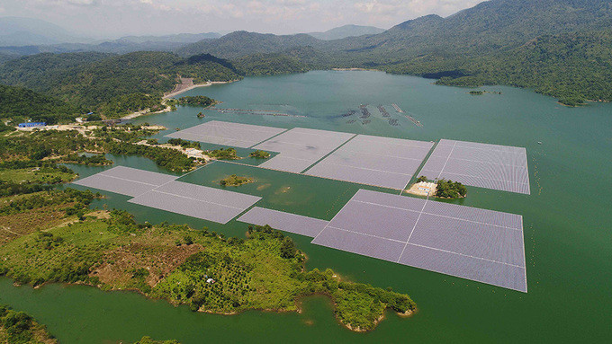 Dự án điện mặt trời nổi lớn nhất Việt Nam. Ảnh: Internet