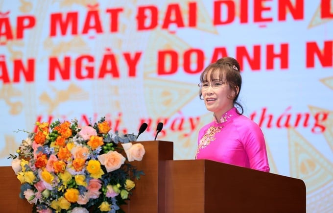 Chủ tịch Hội đồng quản trị Vietjet Air - bà Nguyễn Thị Phương Thảo - phát biểu tại sự kiện (Ảnh: VGP).