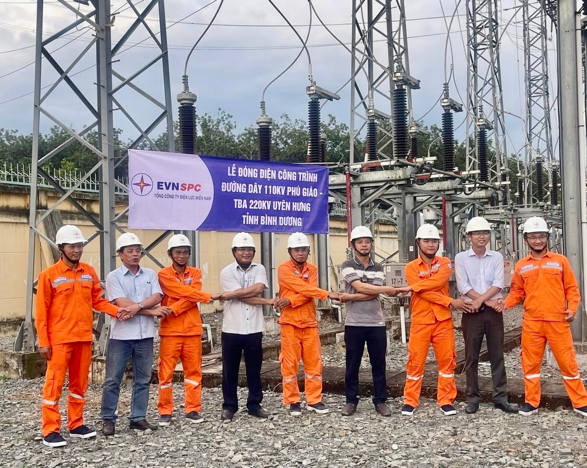 Đóng điện đường dây 110 kV Phú Giáo-trạm biến áp 220 kV Uyên Hưng - Ảnh 1.