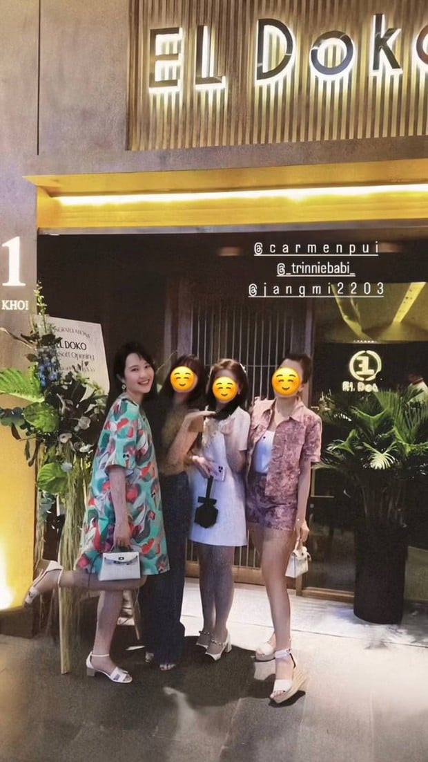 Primmy Trương đăng tải story đi ăn cùng hội bạn thân, diện thiết kế váy che bụng khiến netizen đồn đoán có tin vui