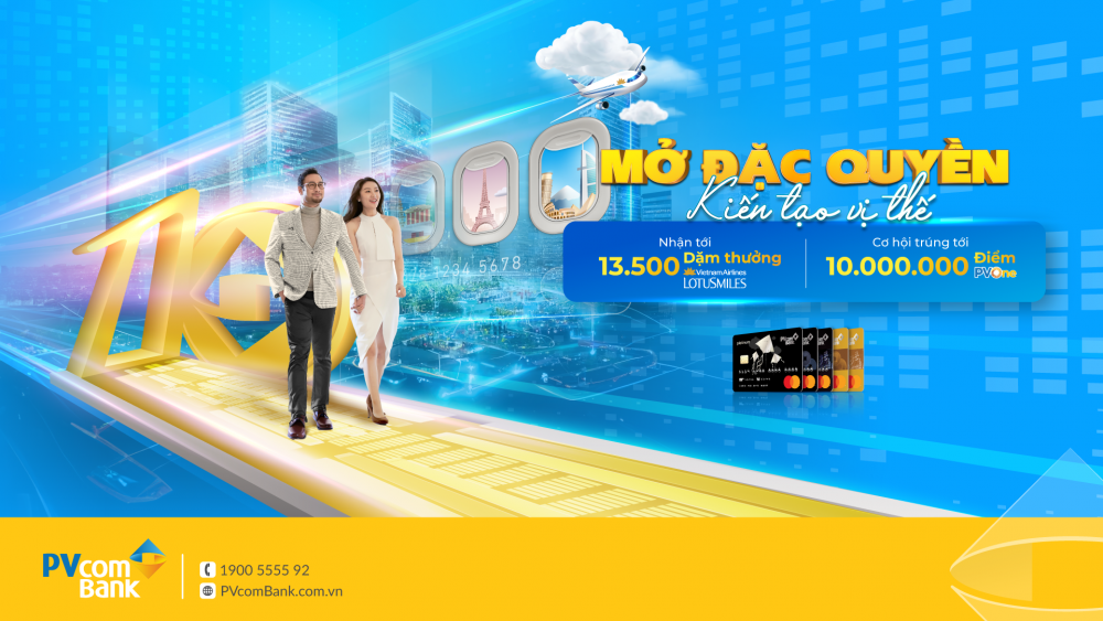 Nhiều ưu đãi cho chủ thẻ tín dụng PVcomBank nhân dịp 10 năm ra mắt thương hiệu