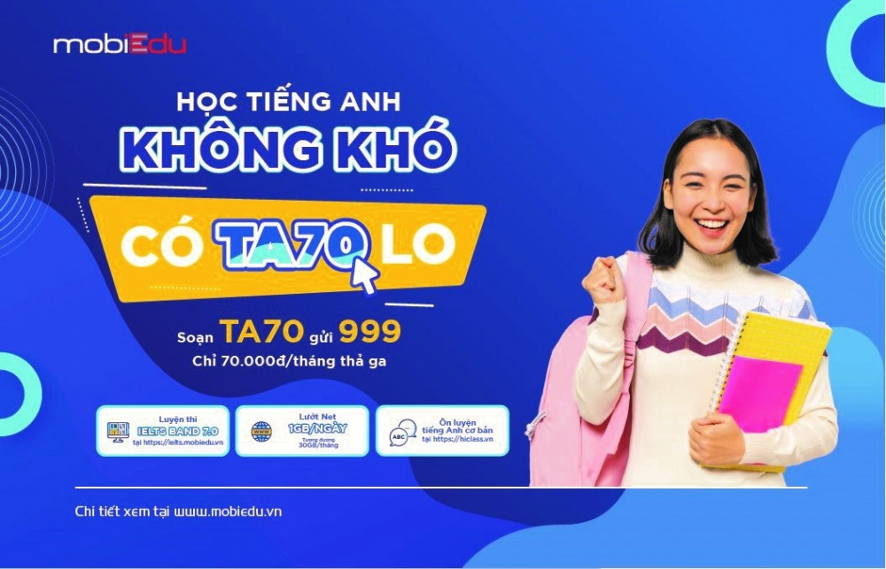 Học trực tuyến không giới hạn với bộ ba gói cước của mobiEdu