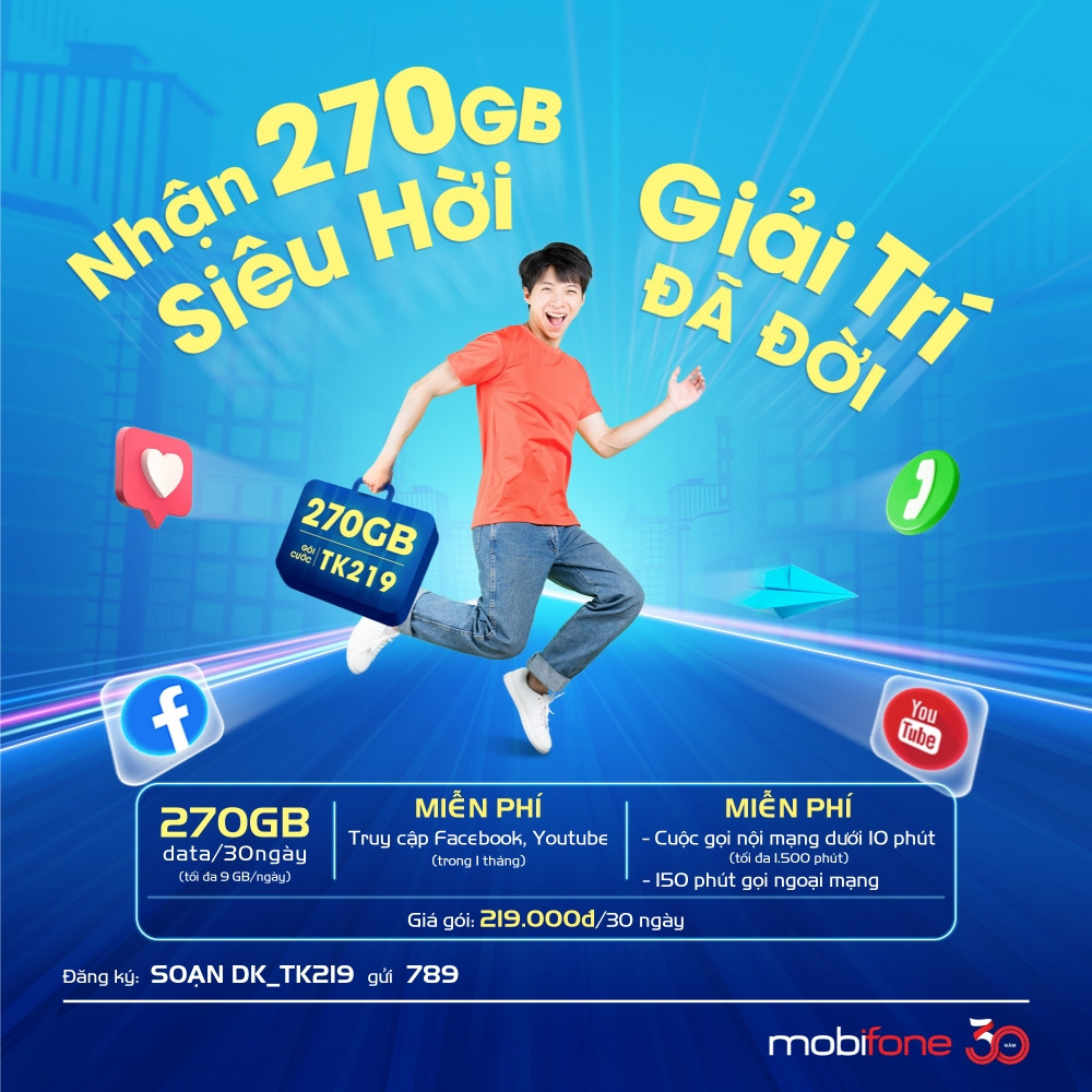 Đặc quyền giải trí vô hạn với các gói cước mới từ MobiFone