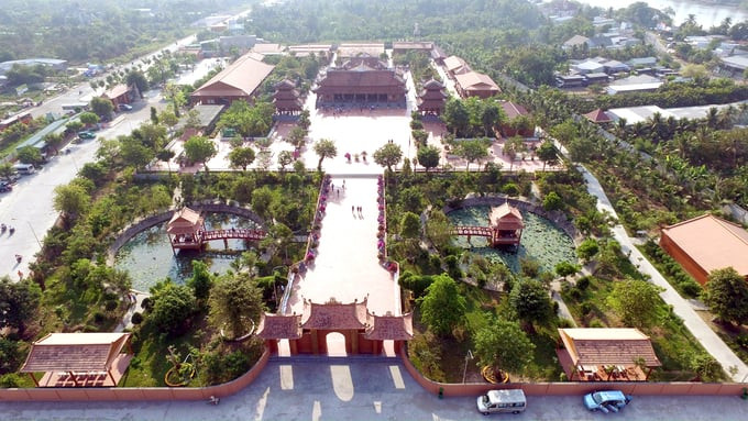 Thiền viện Trúc lâm Phương Nam nhìn từ trên cao.