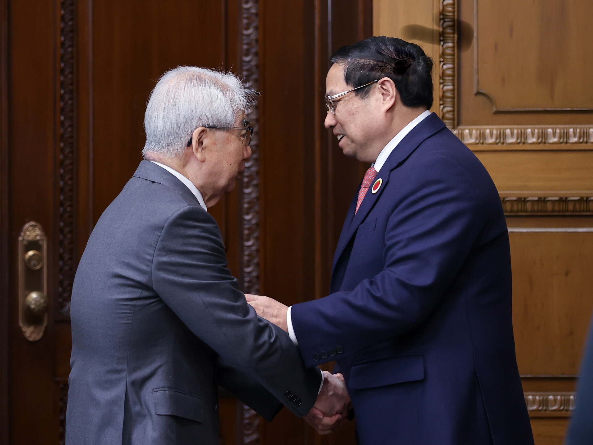 Thủ tướng Phạm Minh Chính hội kiến Chủ tịch Thượng viện Nhật Bản- Ảnh 1.