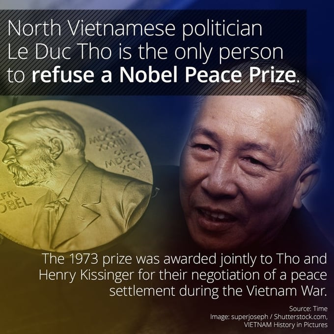 Nhà ngoại giao Lê Đức Thọ là người duy nhất từ chối giải Nobel Hòa bình. Ảnh: Time