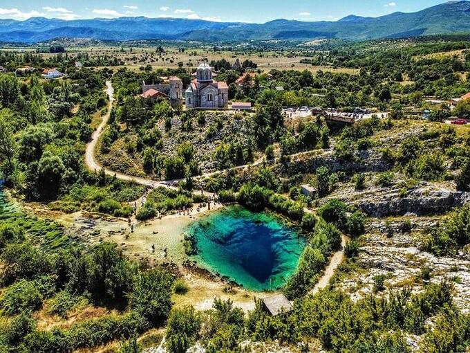 Một phần của sông Cetina Croatia