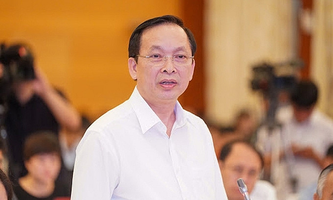 Phó thống đốc Đào Minh Tú tại một hội nghị hồi tháng 6/2020. (Ảnh: VGP).