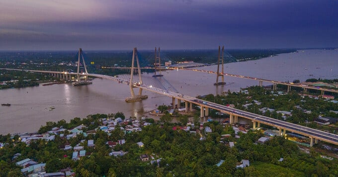 Cây cầu Mỹ Thuận 2 đã được thông xe vào tháng 12/2023
