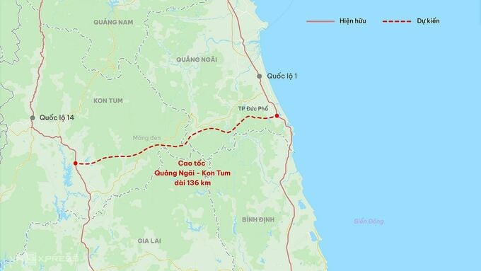 Đề xuất xây dựng Tuyến cao tốc Quảng Ngãi - Kon Tum
