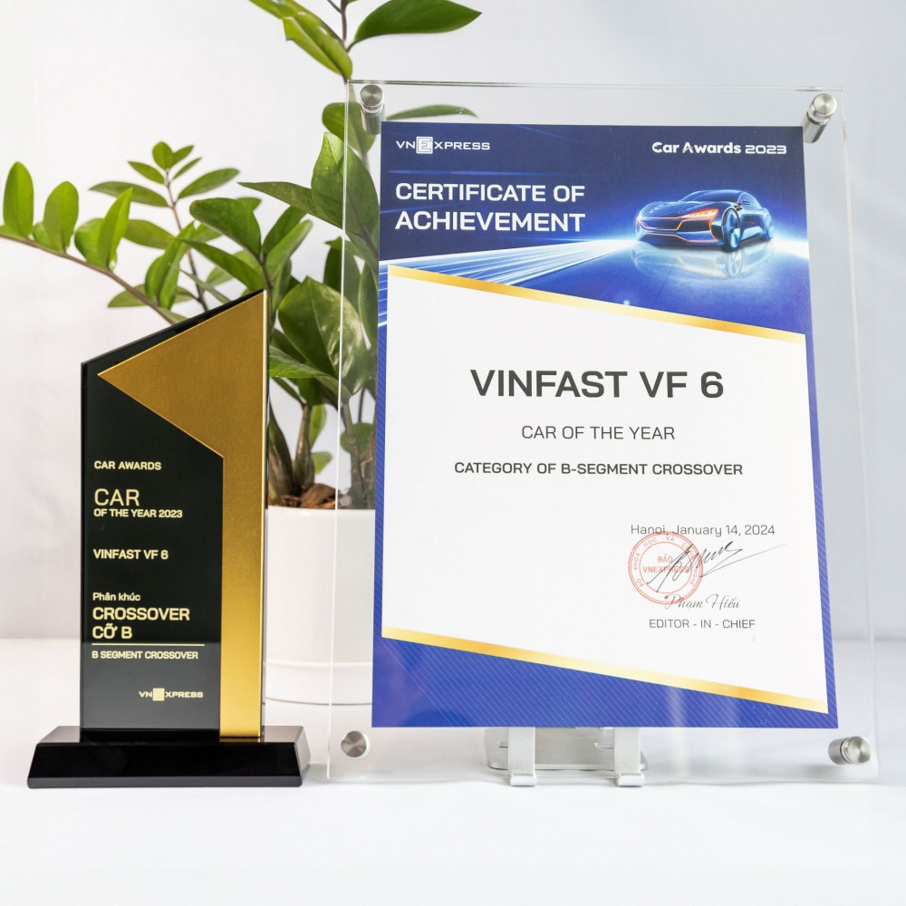 Vượt qua hàng loạt đối thủ xe xăng phân khúc B-SUV, VF 6 chiến thắng thuyết phục tại Car Awards 2023