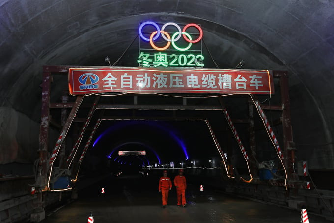 Đường hầm này nối giữa 2 khu vực tổ chức Thế vận hội mùa đông Bắc Kinh 2022
