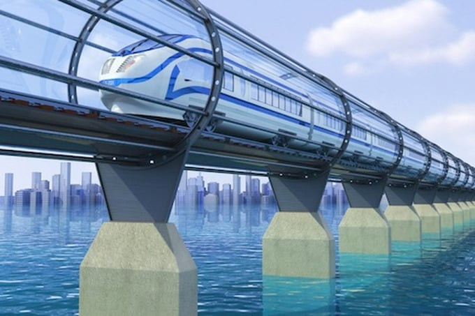 Hình ảnh mô phỏng tàu cao tốc Evacuated Tube Transport