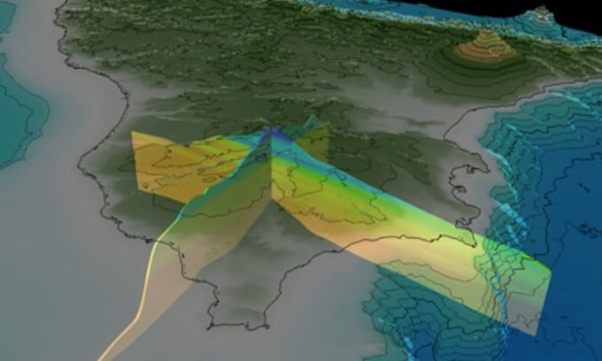 Biểu đồ thể hiện lượng nước ngọt mắc kẹt ở thành hệ Gela. Ảnh: Viện địa vật lý và núi lửa học quốc gia Italy