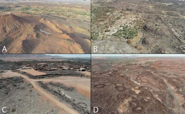 Phế tích tòa thành cổ vừa được phát hiện ở Ả Rập Saudi - Ảnh: Journal of Archaeology Sicence: Reports