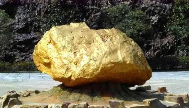 Khối vàng khổng lồ được phát hiện tại công viên Suichang