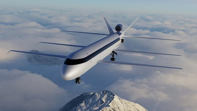 Concept máy bay 6 cánh của hãng hàng không SE Aeronautics. Ảnh: SE Aeronautics.