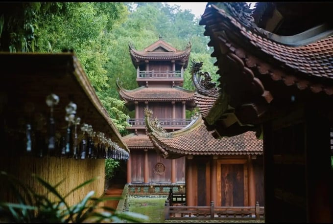 Ngôi chùa với lối kiến trúc đặc trưng