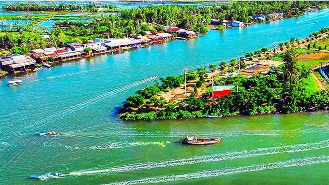 Ngã ba sông Trẹm, huyện Thới Bình. Ảnh: Báo Nhân dân
