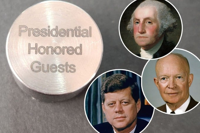 Mẫu tóc của các cựu tổng thống George W. Washington, John F. Kennedy và Dwight D. Eisenhower để được đưa lên không gian. Ảnh: Celestis Inc.