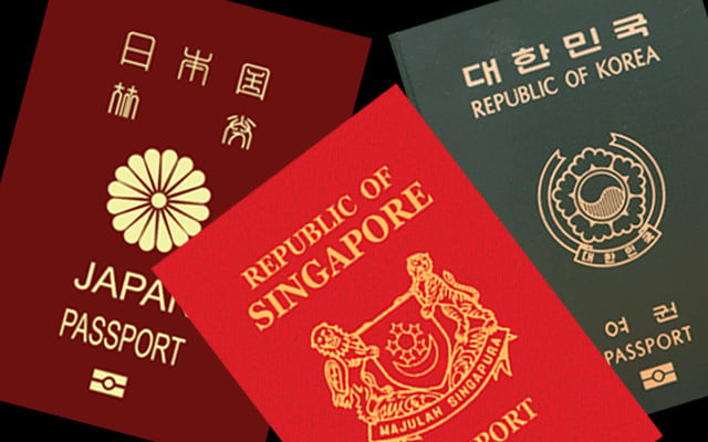 Nhật Bản, Singapore và Hàn Quốc là 3 nước châu Á nằm trong top 5 có hộ chiếu mạnh nhất