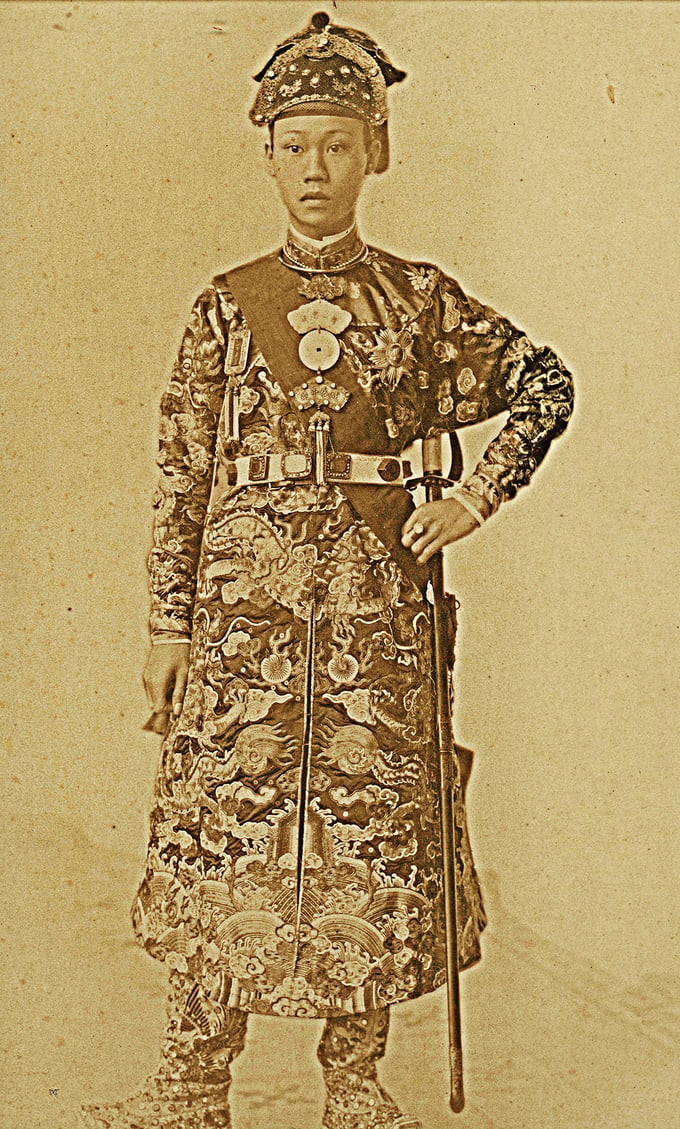 Vua Thành Thái là một trong 3 vị vua yêu nước của nhà Nguyễn bị thực dân Pháp đưa đi ngoại quốc lưu đày. Ảnh: Sưu tập của Loan de Fontbrune