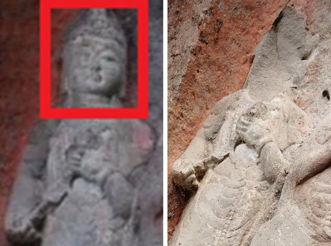 Tổng cộng 23 tượng Phật, có bức bị cưa mất đầu