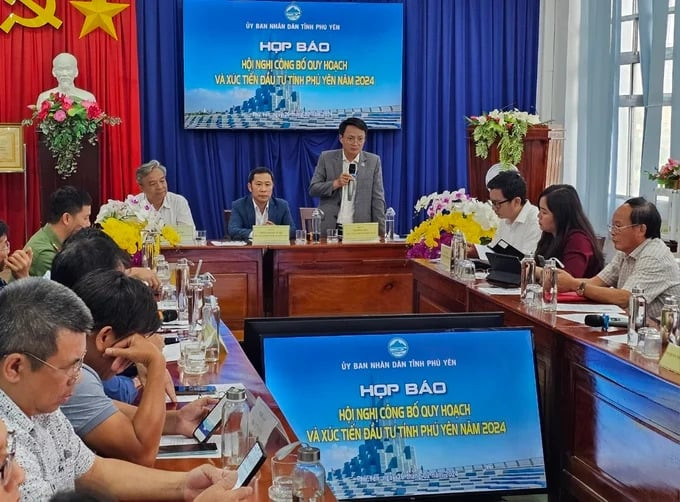 Phú Yên tổ chức họp báo hội nghị công bố quy hoạch và xúc tiến đầu tư tỉnh năm 2024. Ảnh: KS/Báo Nông nghiệp Việt Nam