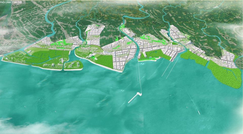 Phối cảnh tổng thể không gian Khu kinh tế ven biển tỉnh Thái Bình