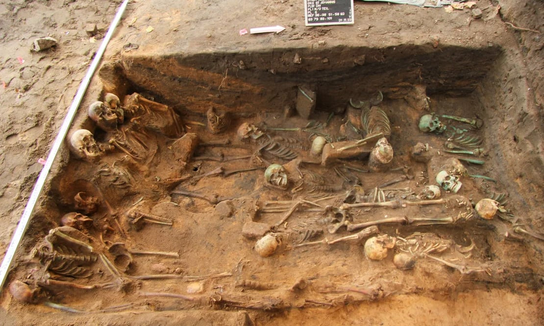 Khu mộ tập thể lưu giữ hài cốt bệnh nhân dịch hạch ở Nuremberg. Ảnh: In Terra Veritas