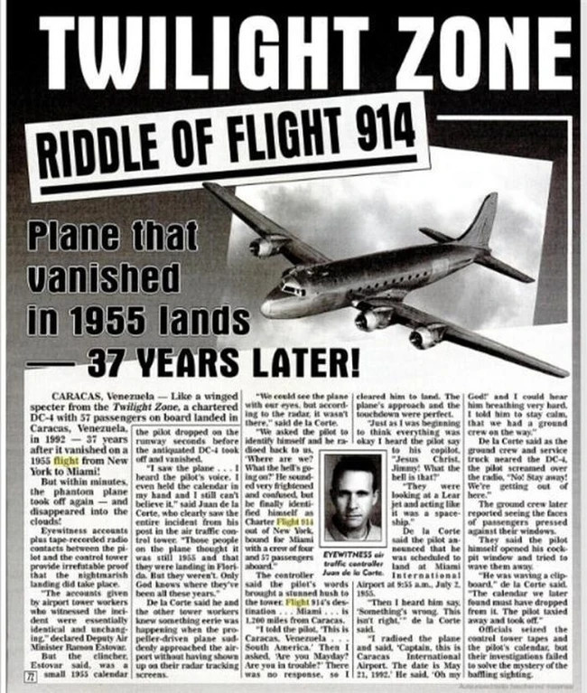 Bí ẩn máy bay biến mất không chút dấu vết nhưng 37 năm sau lại trở về, 57 hành khách vẫn trẻ măng