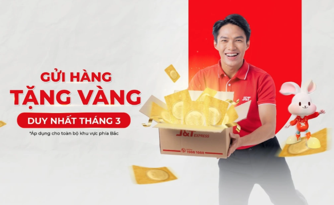 Chơi lớn tặng 10 cây vàng cho khách, J&T Express Việt Nam đang bị đối thủ mạnh 