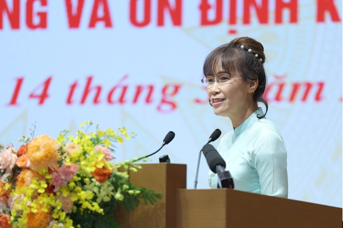 Bà Nguyễn Thị Phương Thảo, CEO Hãng hàng không Vietjet Air, Phó chủ tịch thường trực HDBank, Chủ tịch HĐQT Sovico Holdings (Nguồn: VGP/Nhật Bắc