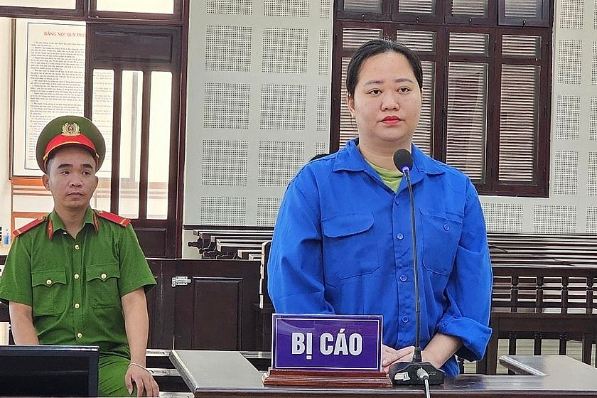 Bị cáo Trần Thị Thu Hạnh tại phiên tòa sơ thẩm