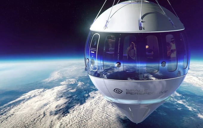 Phác hoạ khinh khí cầu đưa con người lên không gian của NASA. Ảnh: SpaceVIP