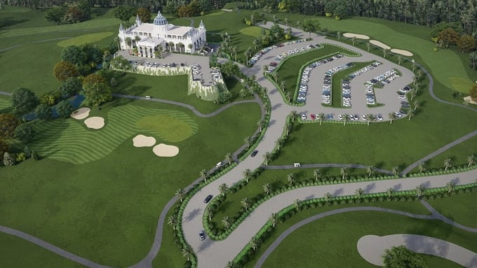 Sân golf Việt Yên có diện tích 140ha.