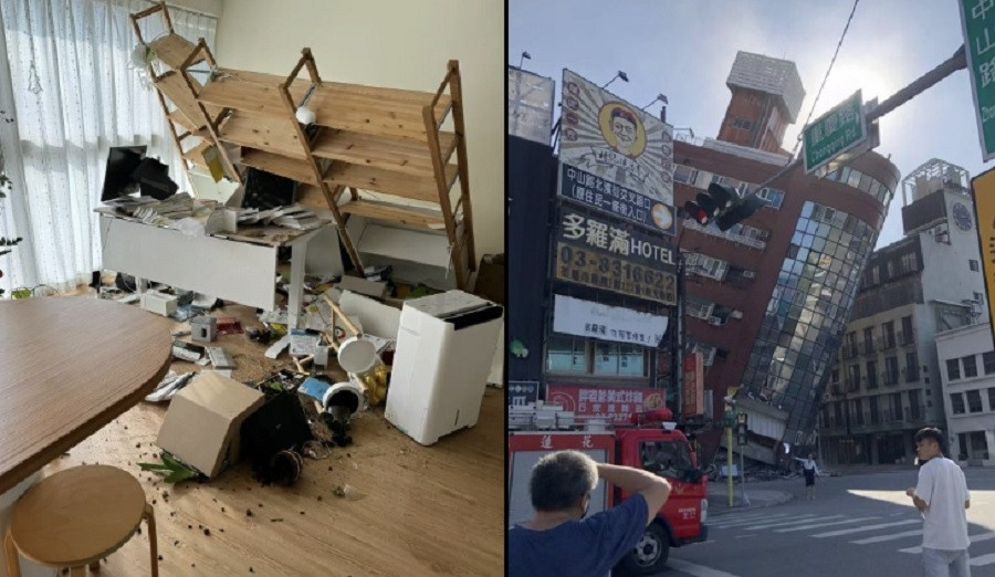 Loạt ảnh các tòa nhà rung lắc, đổ sập trong trận động đất lớn nhất 25 năm ở Đài Loan