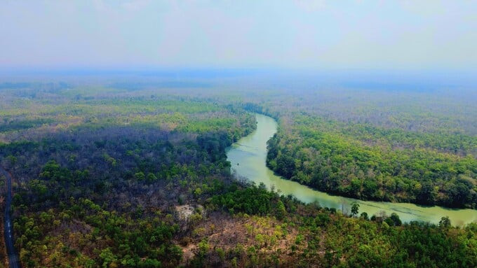 Sông Sêrêpốk chảy qua Vườn Quốc gia Yok Đôn. Ảnh: Báo Đắk Lắk