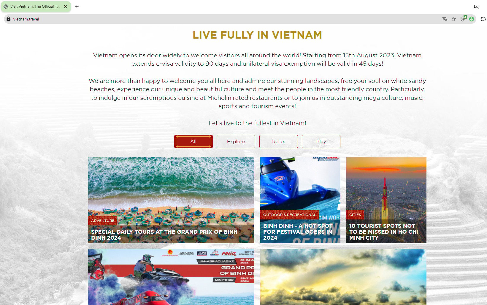 Trang web vietnam.travel