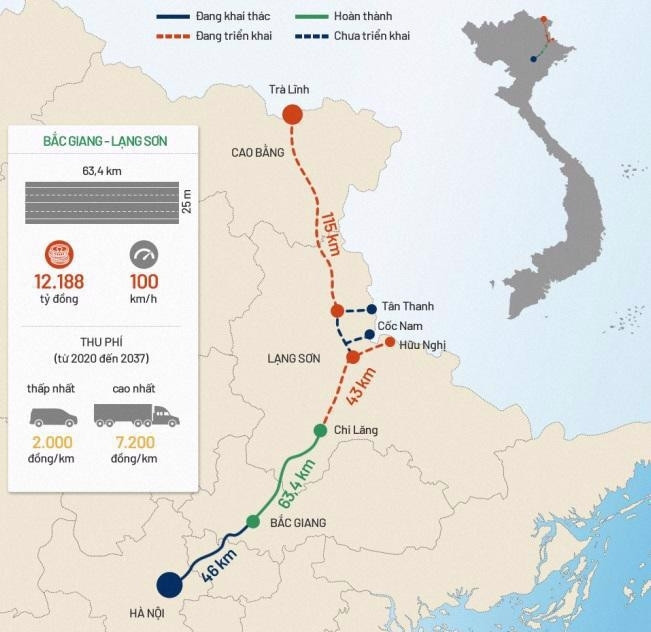 Liên danh Đèo Cả - Lizen (LCG) trúng thầu dự án cao tốc Hữu Nghị - Chi Lăng hơn 11.000 tỷ đồng