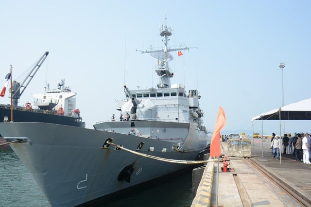 Khinh hạm Vendemiaire của Hải quân Pháp đã cập cảng Tiên Sa, Đà Nẵng